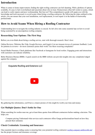 “How to Avoid Scams When Hiring a Roofing Contractor”
