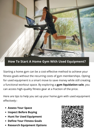 How To Start A Home Gym With Used Equipment?