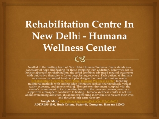 De Addiction Treatment Centre In Delhi - Humana Wellness Center