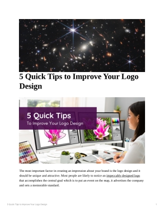 5 Quick Tips to Improve Your Logo Design