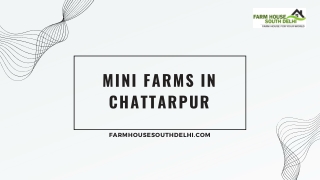 Discover Peace and Serenity at Mini Farms in Chattarpur – FarmhouseSouthDelhi