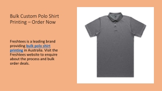 Bulk Custom Polo Shirt Printing – Order Now