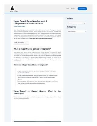 Hyper Casual Game Development- A Comprehensive Guide For 2025