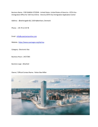 FOR DANISH CITIZENS - United States  United States of America - ESTA Visa - Immi