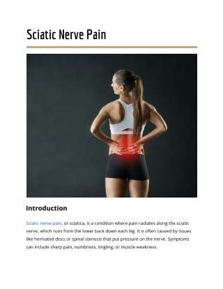 Sciatic Nerve Pain