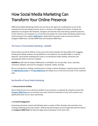 How Social Media Marketing Can Transform Your Online Presence-compressed