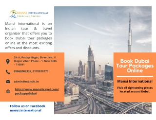 Book Dubai Tour Packages Online