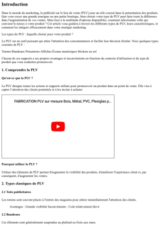 Les types de PLV : laquelle choisir pour votre produit ?