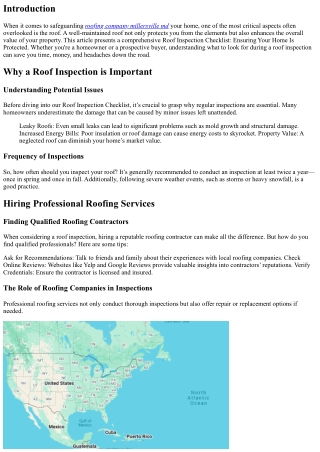 “Roof Inspection Checklist: Ensuring Your Home Is Protected”