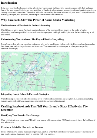Crafting Facebook Ads That Tell Your Brand’s Story Effectively