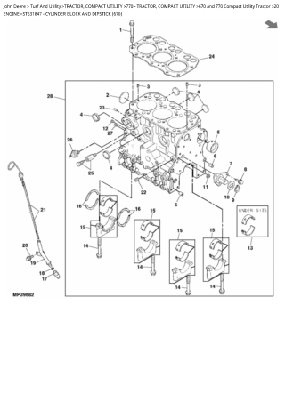 John Deere 670 and 770 Compact Utility Tractor Parts Catalogue Manual Instant Download (PC2227)