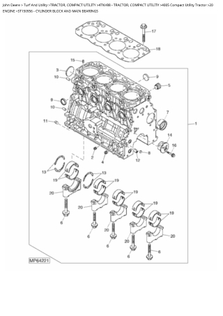 John Deere 4005 Compact Utility Tractor Parts Catalogue Manual Instant Download (PC9736)