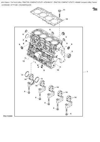John Deere 4066M Compact Utility Tractor Parts Catalogue Manual Instant Download (PC12009)