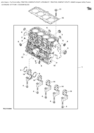 John Deere 4066R Compact Utility Tractor Parts Catalogue Manual Instant Download (PC12013)