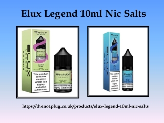 Elux Legend 10ml Nic Salts