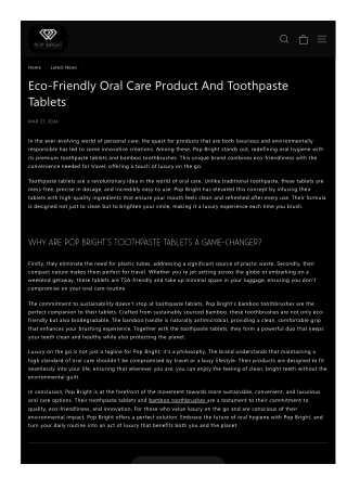 Luxury Toothpaste Tablets | Eco-Friendly Oral Care Product