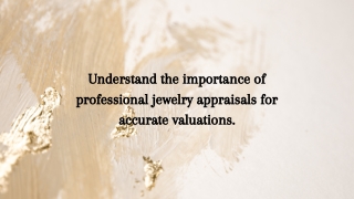 Professional Jewelry Appraisal Services