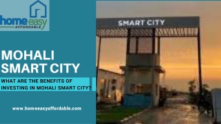 What are the benefits of investing in Mohali Smart City?