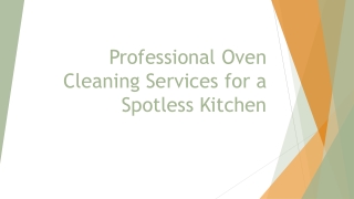 Professional Oven Cleaning Services for a Spotless Kitchen