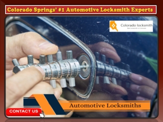 Colorado Springs’ #1 Automotive Locksmith Experts