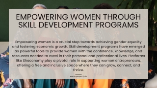 Empowering Women Through Skill Development Programs