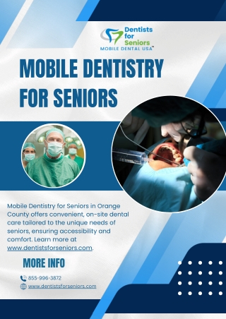 Mobile Dentistry for Seniors - www.dentistsforseniors.com