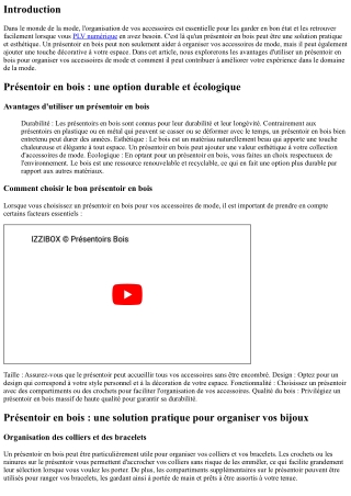 Présentoir en bois : une solution pratique pour organiser vos accessoires de mod