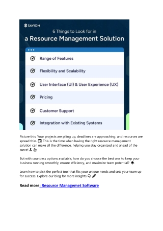 Best Resource Management Solution