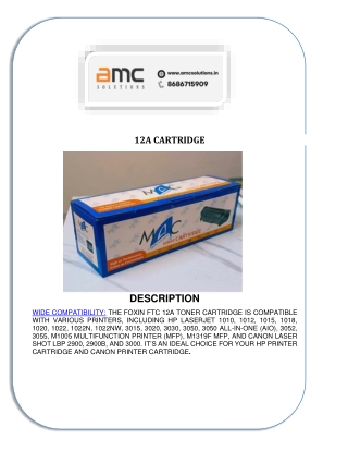 12A CARTRIDGE - AMC Solutions