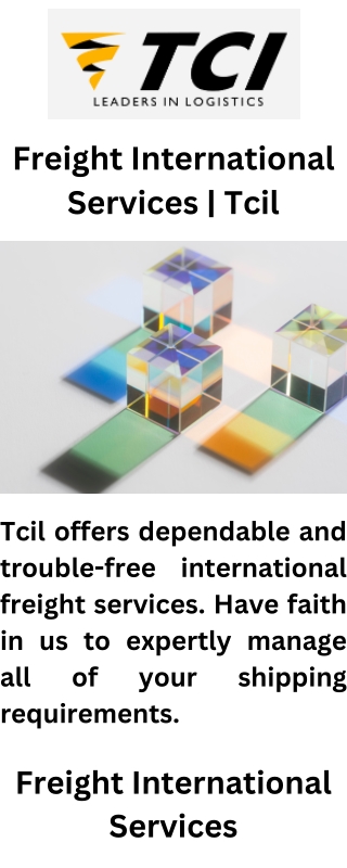 Freight International Services  Tcil