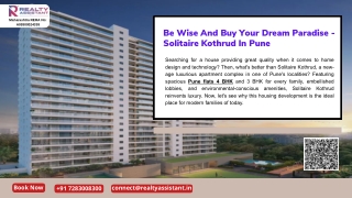 Be Wise And Buy Your Dream Paradise - Solitaire Kothrud In Pune