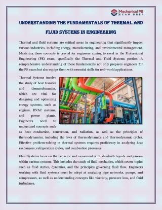 Understanding the Fundamentals of Thermal and Fluid Systems in Engineering