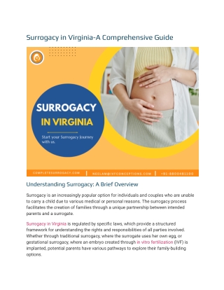 Surrogacy in Virginia | Complete Surrogacy Agency