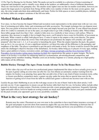 Fx Air Hockey: Just How To Play And Win Each Time By Robert Price