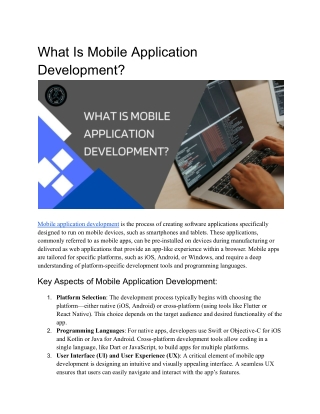 Mobile Application Development Explained – Learn How Apps Are Made
