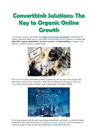 Converthink Solutions The Key to Organic Online Growth-compressed