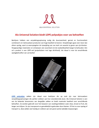 Ala Universal Solution biedt LDPE polyzakjes voor uw behoeften.docx (1)