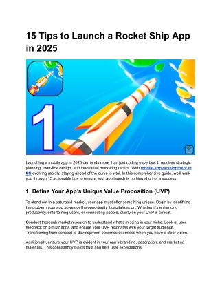 15 Tips to Launch a Rocket Ship App in 2025