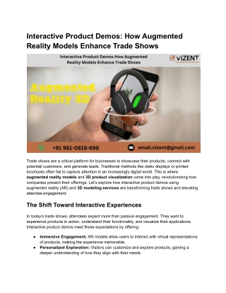 Interactive Product Demos_ How Augmented Reality Models Enhance Trade Shows