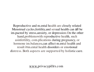 Is There Any Relationship Between Mental Health and Reproductive Health?