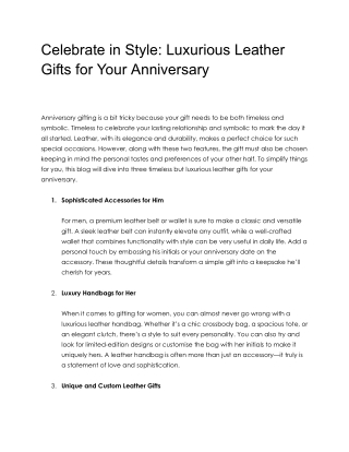 Celebrate in Style_ Luxurious Leather Gifts for Your Anniversary