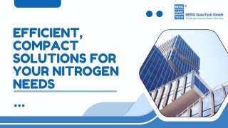 Mini Nitrogen Generators: Compact, Efficient, and Sustainable Solutions