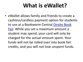 Bookworm Central Book Fair eWallet - Create Your eWallet