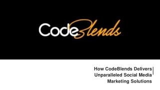 How CodeBlends Delivers Unparalleled Social Media Marketing Solutions