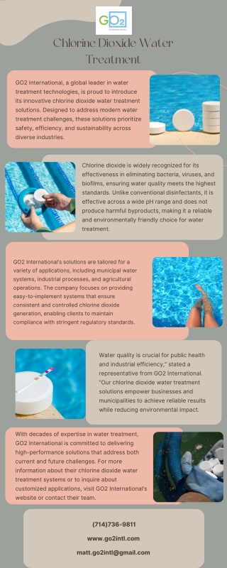 Chlorine Dioxide Water Treatment