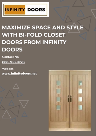 Maximize Space and Style with Bi-Fold Closet Doors from Infinity Doors