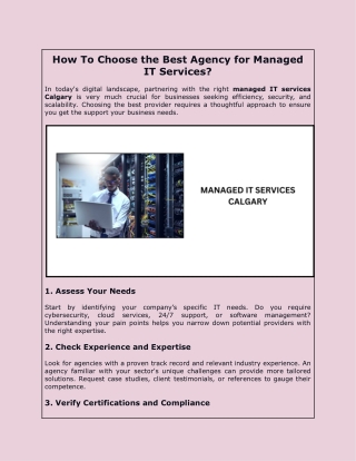 How To Choose the Best Agency for Managed IT Services?