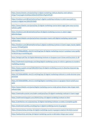 All Blog Links