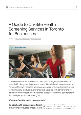 A Guide to On-Site Health Screening Services in Toronto for Businesses