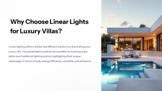 Linear lights for luxury villas Dubai